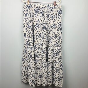 Banana Republic large tiered flowy unlined lightweight maxi skirt
